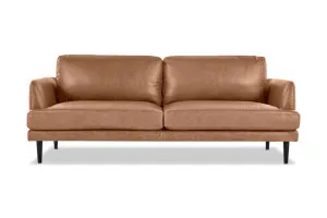 Alice Leather 3 Seat Sofa, Brown, by Lounge Lovers by Lounge Lovers, a Sofas for sale on Style Sourcebook