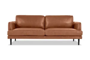 Alice Leather 3 Seat Sofa, Phoenix Saddle, by Lounge Lovers by Lounge Lovers, a Sofas for sale on Style Sourcebook