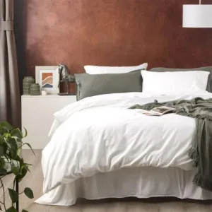 Park Avenue Natural Bamboo Cotton 500 Thread Count White Quilt Cover Set by null, a Quilt Covers for sale on Style Sourcebook