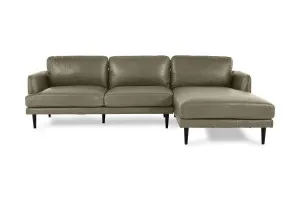 Alice Leather Right Hand Chaise Sofa, Texas Moss, by Lounge Lovers by Lounge Lovers, a Sofas for sale on Style Sourcebook