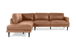 Alice Leather Left Corner Sofa, Brown, by Lounge Lovers by Lounge Lovers, a Sofas for sale on Style Sourcebook