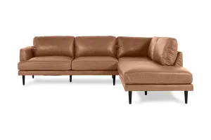 Alice Leather Right Corner Sofa, Brown, by Lounge Lovers by Lounge Lovers, a Sofas for sale on Style Sourcebook