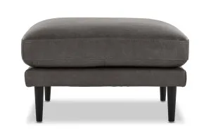 Alice Leather Ottoman, Graphite, by Lounge Lovers by Lounge Lovers, a Ottomans for sale on Style Sourcebook