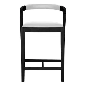 Milan Bar Chair in Leather White / Black by OzDesignFurniture, a Bar Stools for sale on Style Sourcebook