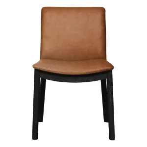 Everest Dining Chair in Ultra Leather Dark Brown / Black by OzDesignFurniture, a Dining Chairs for sale on Style Sourcebook