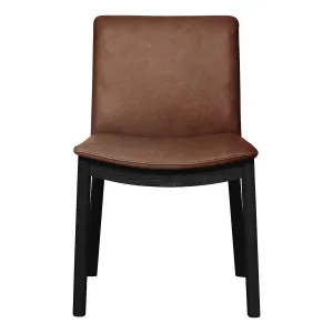 Everest Dining Chair in Ultra Leather Dark Brown / Black by OzDesignFurniture, a Dining Chairs for sale on Style Sourcebook