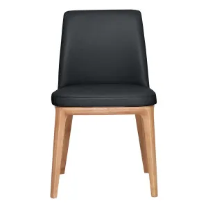 Hayes Dining Chair in Leather Black / Clear by OzDesignFurniture, a Dining Chairs for sale on Style Sourcebook