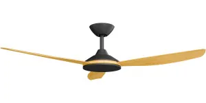 Calibo Condor 52" DC Smart Ceiling Fan with Remote Control Black and Bamboo by Calibo, a Ceiling Fans for sale on Style Sourcebook