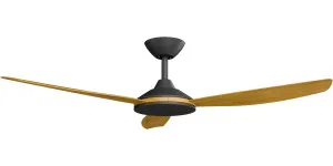 Calibo Condor 52" DC Smart Ceiling Fan with Remote Control Black and Teak by Calibo, a Ceiling Fans for sale on Style Sourcebook