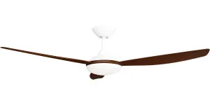 Calibo Condor 56" DC Smart Ceiling Fan with LED Light and Remote Control White and Koa by Calibo, a Ceiling Fans for sale on Style Sourcebook