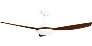 Calibo Condor 48" DC Smart Ceiling Fan with LED Light and Remote Control White and Koa by Calibo, a Ceiling Fans for sale on Style Sourcebook