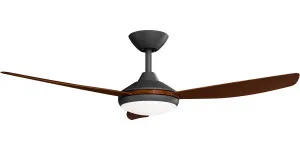 Calibo Condor 48" DC Smart Ceiling Fan with LED Light and Remote Control Black and Koa by Calibo, a Ceiling Fans for sale on Style Sourcebook