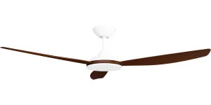 Calibo Condor 56" DC Smart Ceiling Fan with Remote Control White and Koa by Calibo, a Ceiling Fans for sale on Style Sourcebook