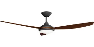 Calibo Condor 56" DC Smart Ceiling Fan with LED Light and Remote Control Black and Koa by Calibo, a Ceiling Fans for sale on Style Sourcebook