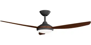 Calibo Condor 52" DC Smart Ceiling Fan with LED Light and Remote Control Black and Koa by Calibo, a Ceiling Fans for sale on Style Sourcebook