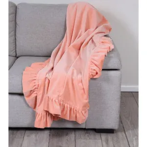 RuffleThrow Peach 125x150cm by Love That Homewares, a Throws for sale on Style Sourcebook