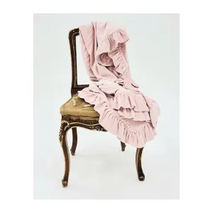 Ruffle Throw Musk 125x150cm by Love That Homewares, a Throws for sale on Style Sourcebook