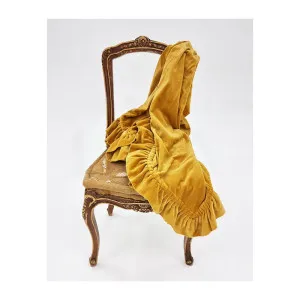 Ruffle Throw Gold 125x150cm by Love That Homewares, a Throws for sale on Style Sourcebook