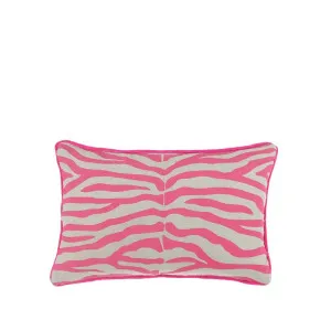 Zebra Cushion Pink 60x40cm by Love That Homewares, a Cushions, Decorative Pillows for sale on Style Sourcebook