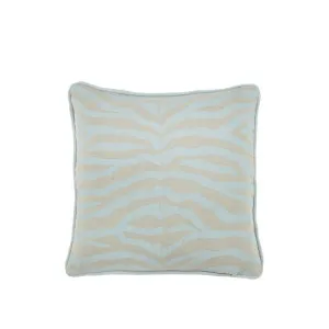 Zebra Cushion Pale Blue 45x45cm by Love That Homewares, a Cushions, Decorative Pillows for sale on Style Sourcebook