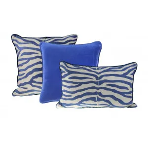 Zebra Cushion Navy 60x40cm by Love That Homewares, a Cushions, Decorative Pillows for sale on Style Sourcebook