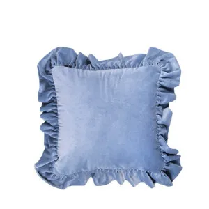 Ruffle Cushion Denim 50x50cm by Love That Homewares, a Cushions, Decorative Pillows for sale on Style Sourcebook