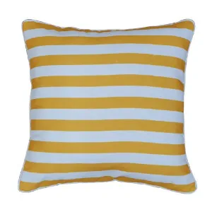 Florida Stripe Cushion Lemon 50 x 50cm by Love That Homewares, a Cushions, Decorative Pillows for sale on Style Sourcebook