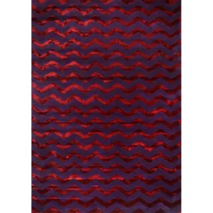 Artisan - Opulence Chevron Rug Red Purple by Love That Homewares, a Contemporary Rugs for sale on Style Sourcebook