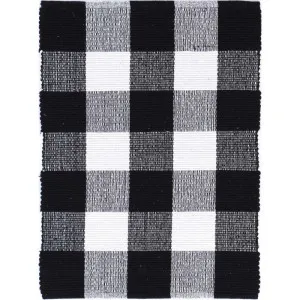 Gracey Black Cotton Bath Mat - Rug by Love That Homewares, a Bathmats for sale on Style Sourcebook