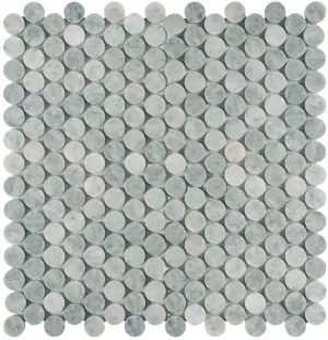 PENNY ROUND GREEN HONED MOSAIC by Amber, a Mosaic Tiles for sale on Style Sourcebook