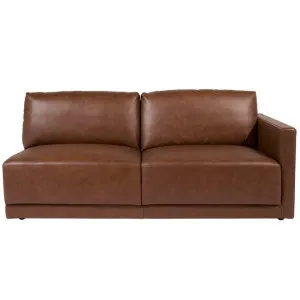 Haven Leather Right Arm Facing 3 Seater Module Tan by James Lane, a Sofas for sale on Style Sourcebook