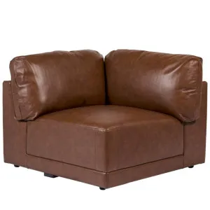 Haven Leather Corner Sofa Chair Module Tan by James Lane, a Sofas for sale on Style Sourcebook