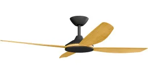 Calibo Vanga 52" DC Smart Ceiling Fan with Remote Control Black and Bamboo by Calibo, a Ceiling Fans for sale on Style Sourcebook