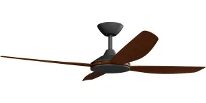 Calibo Vanga 52" DC Smart Ceiling Fan with Remote Control Black and Koa by Calibo, a Ceiling Fans for sale on Style Sourcebook