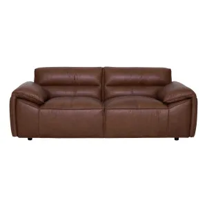 Marco 2 Seater Sofa in Jersey Leather Chocolate by OzDesignFurniture, a Sofas for sale on Style Sourcebook