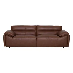 Marco 3 Seater Sofa in Jersey Leather Chocolate by OzDesignFurniture, a Sofas for sale on Style Sourcebook