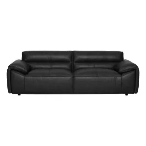 Marco 3 Seater Sofa in Jersey Leather Black by OzDesignFurniture, a Sofas for sale on Style Sourcebook