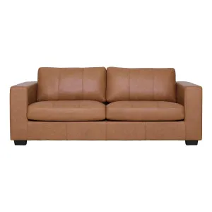 Toronto 3 Seater Sofa in Ultra Leather Light Brown by OzDesignFurniture, a Sofas for sale on Style Sourcebook