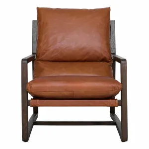 Joanna Occasional Chair in Leather Choc / Dark Choc by OzDesignFurniture, a Chairs for sale on Style Sourcebook