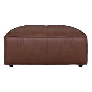 Marco Ottoman in Jersey Leather Chocolate by OzDesignFurniture, a Ottomans for sale on Style Sourcebook