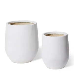 Aiden Fibrestone Planter Set 2 - 37/51 x 37/51 x 44/56cm by Elme Living, a Baskets, Pots & Window Boxes for sale on Style Sourcebook