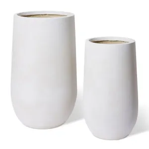 Aiden Tall Fibrestone Planter Set 2 - 36/46 x 36/46 x 60/75cm by Elme Living, a Baskets, Pots & Window Boxes for sale on Style Sourcebook