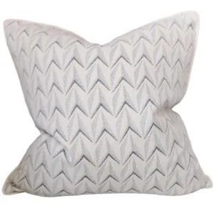 LAST ONE - Mae 55cm Square - Blue Grey White by Macey & Moore, a Cushions, Decorative Pillows for sale on Style Sourcebook