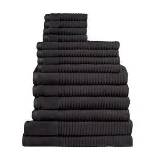 Jenny Mclean Royal Excellency 14 Piece Black Towel Pack by null, a Towels & Washcloths for sale on Style Sourcebook