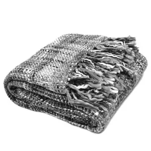 Knitted Oslo Grey Goose Throw Rug by null, a Throws for sale on Style Sourcebook