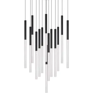 Calibo Rhea 14 Light Pencil Drop LED Pendant Black by Calibo, a Pendant Lighting for sale on Style Sourcebook