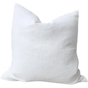 Olga Linen Cotton Cushion 60cm Square - White by Macey & Moore, a Cushions, Decorative Pillows for sale on Style Sourcebook