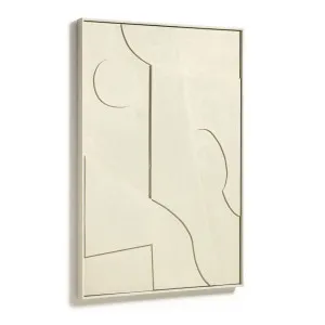 Talin abstract painting beige, 60 x 90 cm by Kave Home, a Painted Canvases for sale on Style Sourcebook