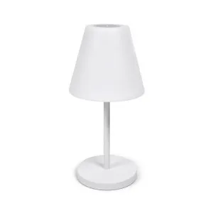 Outdoor Amaray table lamp in steel with white finish by Kave Home, a Outdoor Lighting for sale on Style Sourcebook