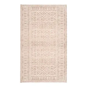 Bobbie Peach and Ivory Textured Tribal Rug by Miss Amara, a Contemporary Rugs for sale on Style Sourcebook